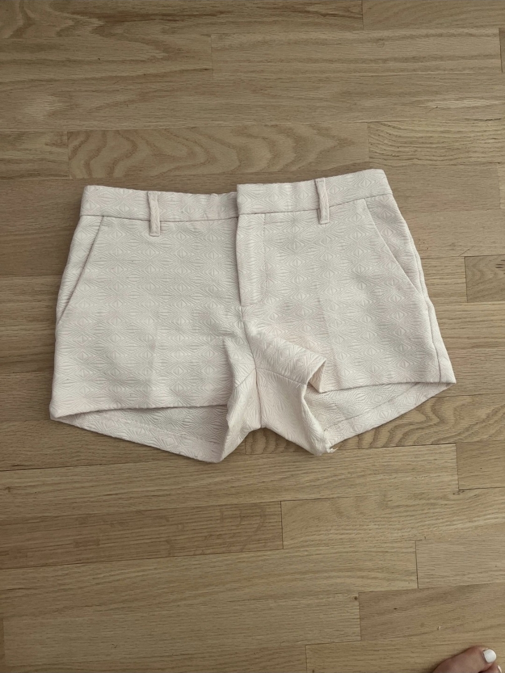 Banana Republic White Textured Shorts